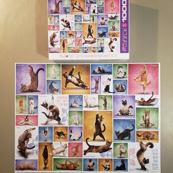 Yoga Cats 1000-Piece Puzzle - Picture 1 of 2